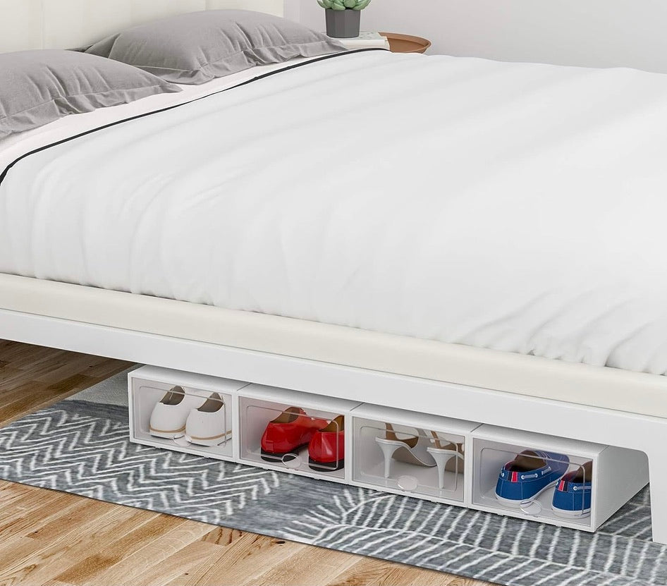 PLEXOR - Rangement sneakers - Lot de 6 boites à chaussures transparentes