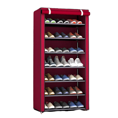 Meuble a chaussure grande capacité rouge
