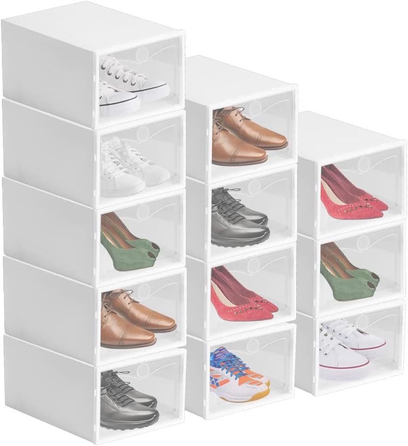 PLEXOR - Rangement sneakers - Lot de 6 boites à chaussures transparentes