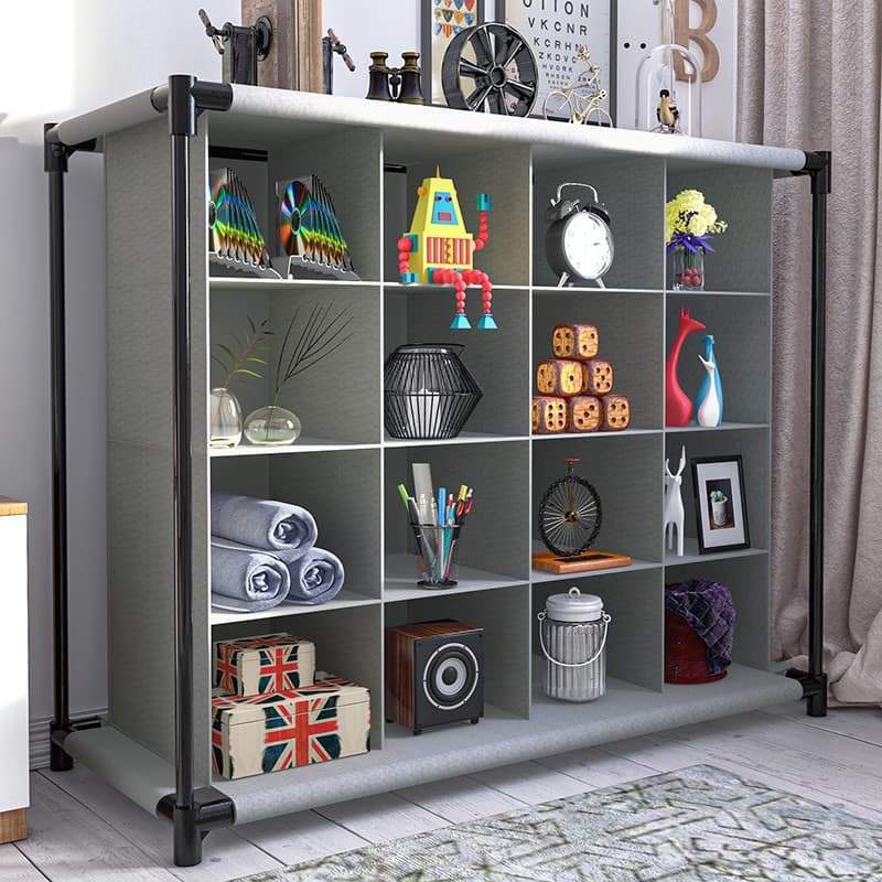 SEIB GRIS - ETAGÈRE ET CASIER À CHAUSSURES