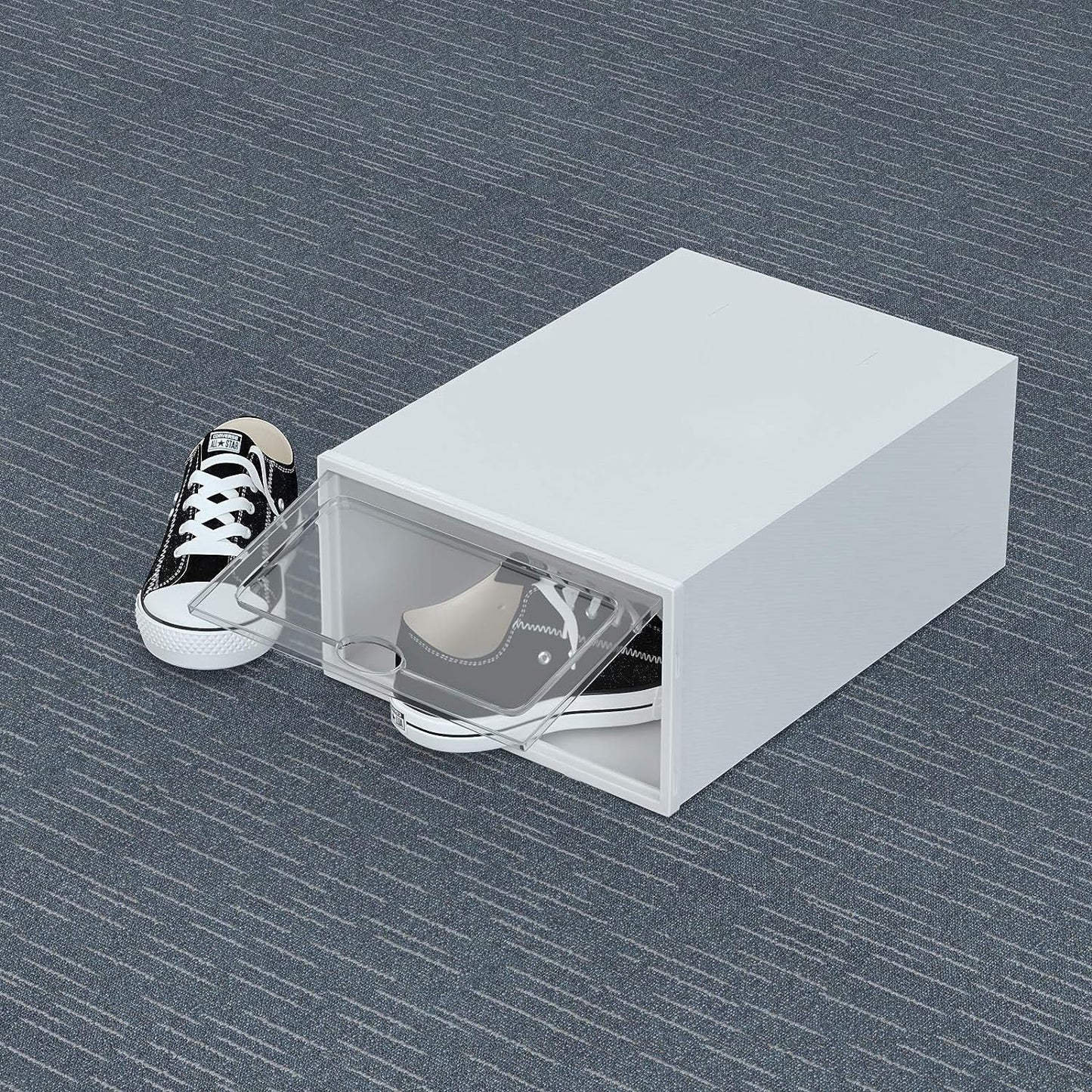 PLEXOR - Rangement sneakers - Lot de 6 boites à chaussures transparentes
